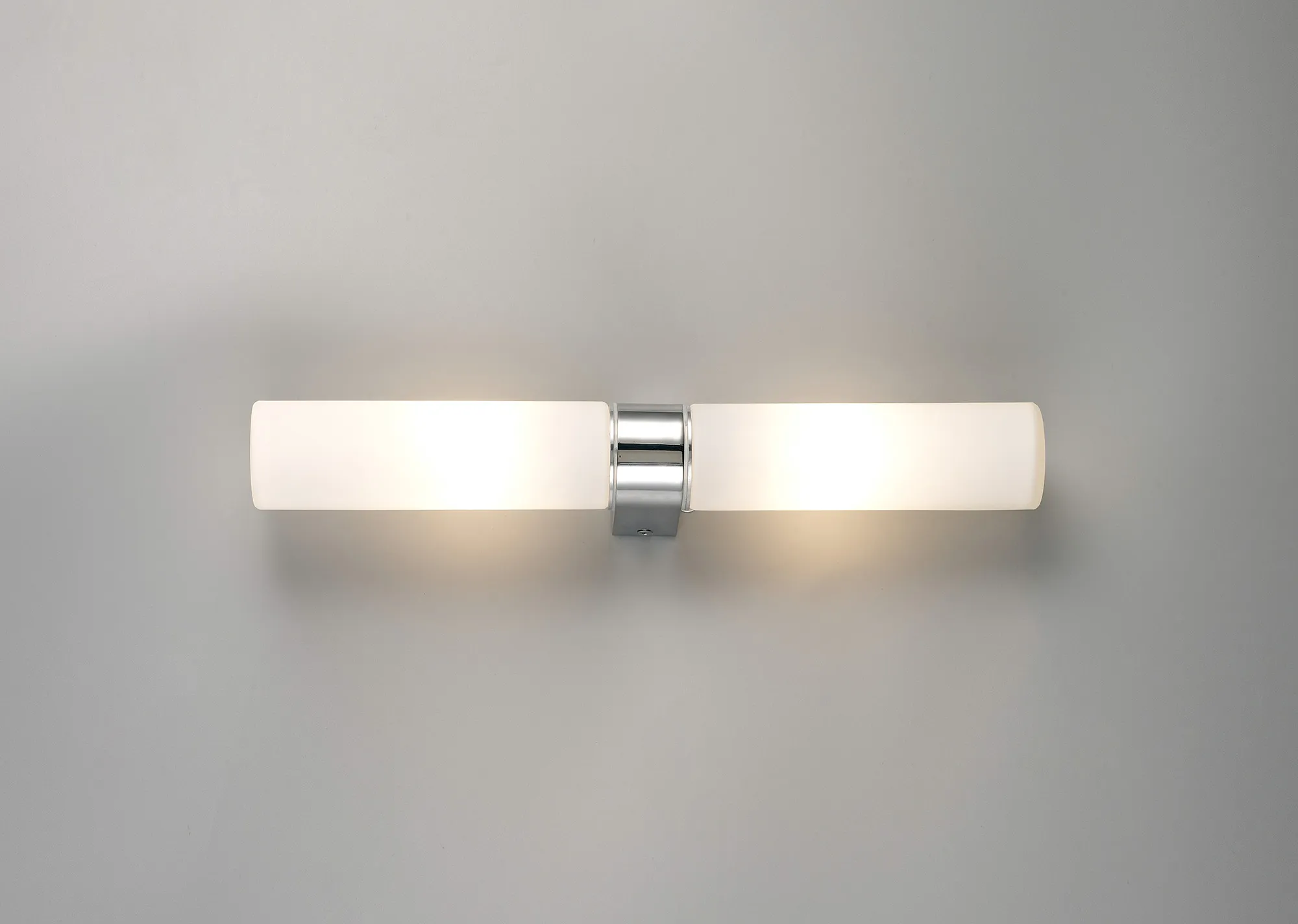 Tasso Glass IP44 2 Light Wall Lamp Polished Chrome D0386  Deco Tasso